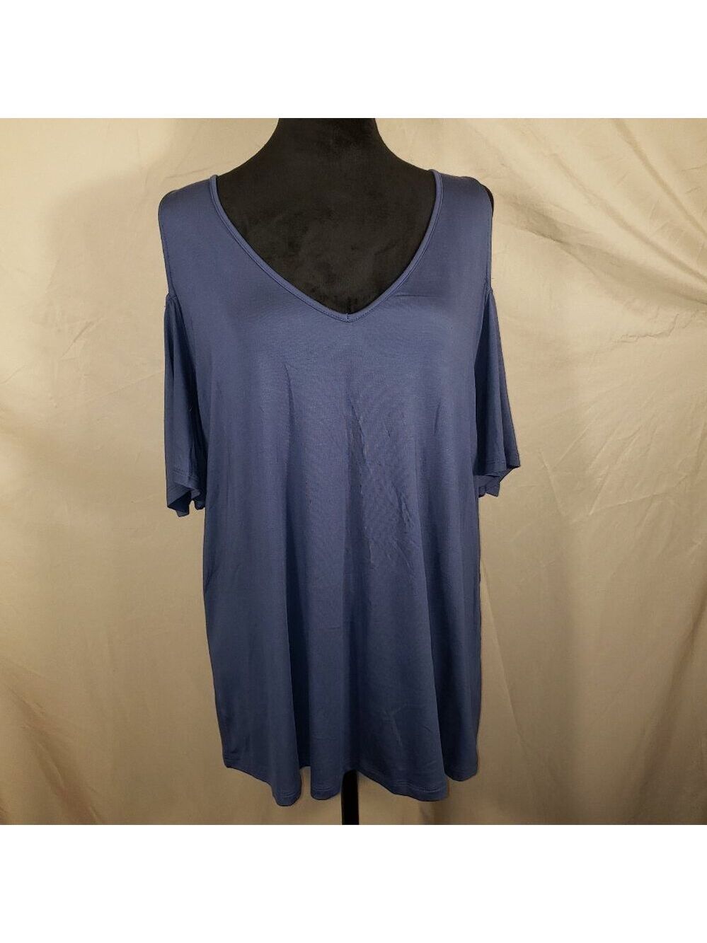 Women's Lane Bryant Blue Cold Shoulder Top, Size 18/20